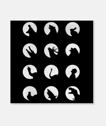 Tableau wolfs nuit bear