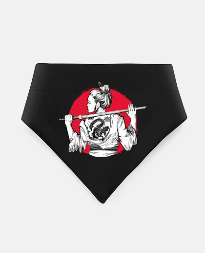 Mascotas woman samurai katana and back tattoo mma krav maga