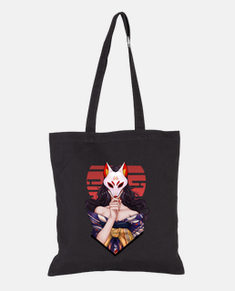 woman in kitsune mask
