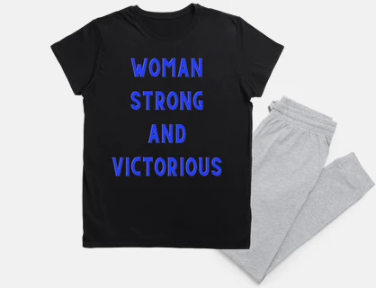 Woman strong and victorious