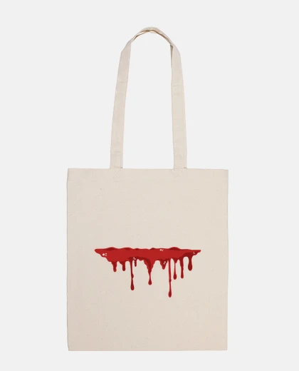 Bag women&#39;s bag, tote bag, heart bleeding blood pop art style.