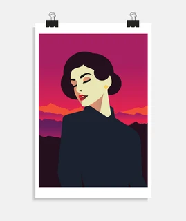 women arte vintage poster vintage ragazze