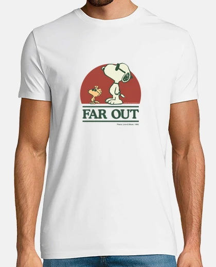 T-shirt wood snoopy stock far lontano