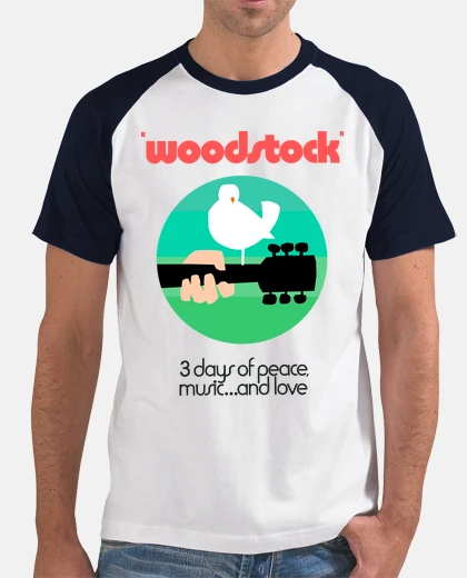 T-shirt woodstock 1969 green