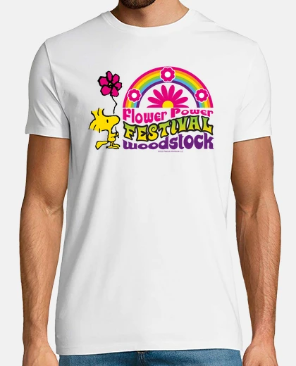 Camiseta Woodstock Flower Power Festival