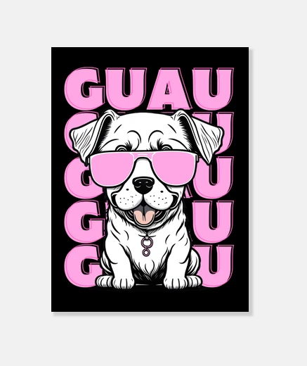 Tableau woof - man à l39écart les chiens