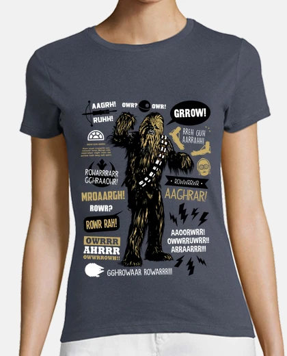 T-shirt wookie famous citazioni