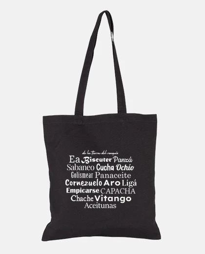 Bag words of jaén white tote bag
