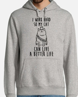 Cat shop work hoodie