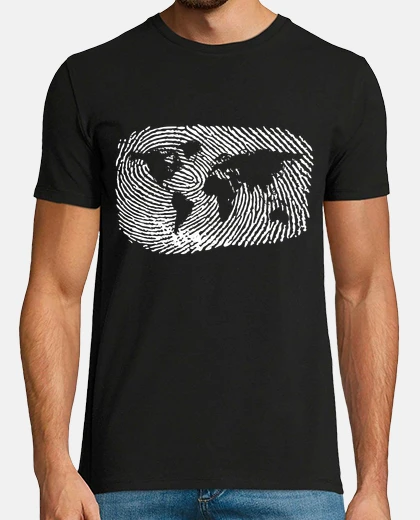 T-shirt world map fingerprint world map world map