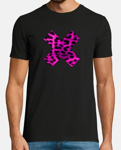 Tee-shirt x leopard croisées fuchsia