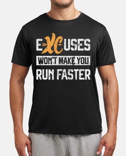 T-shirt xc runner no excuses cross country