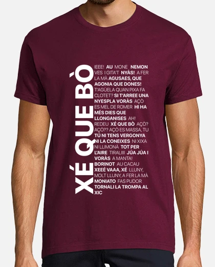 Ropa Casual Tallas Grandes Hasta 5XL Camiseta Unisex 'Xé Que Bò' En Valenciano – 100% Algodón 190g, Diseño Original, Regalo Divertido Ropa Casual Tallas Grandes Hasta 5XL Camiseta Unisex 'Xé Que Bò' En Valenciano – 100% Algodón 190g, Diseño Original, Regalo Divertido