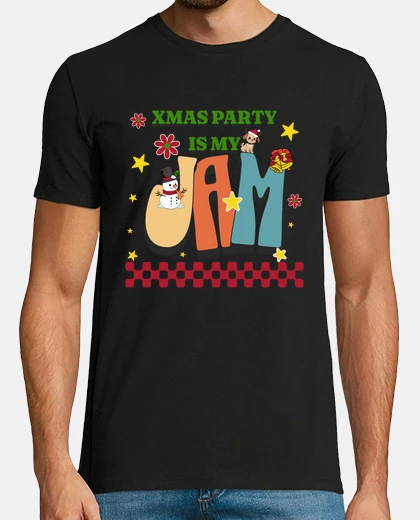 Playera xmas party is my jam retro