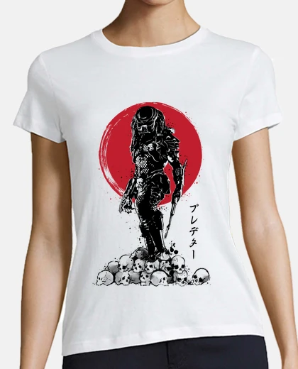 Tee-shirt yautja chasseur sumi-e