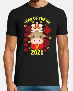 year of the ox 2021 happy chinese new year shirt cute ox zodiac gifts for kids women