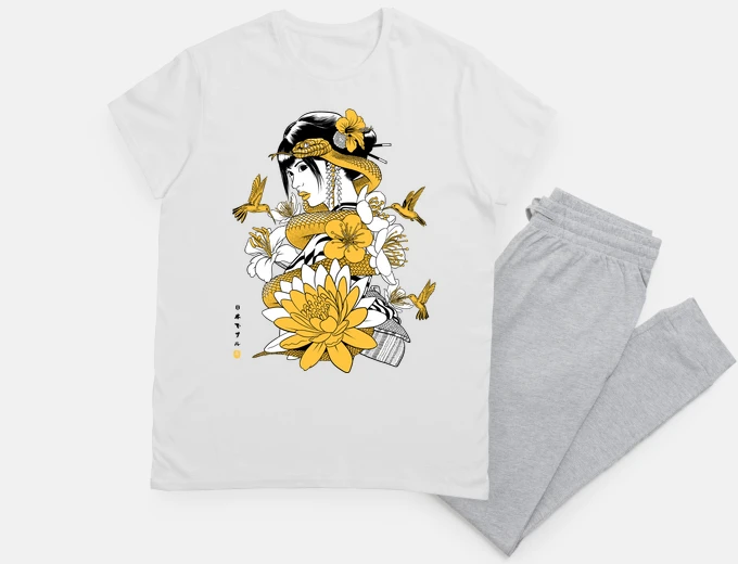 Pyjama yellow geisha