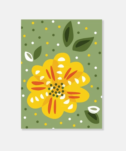Wall Yellow Primrose Flower