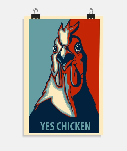Poster yes chicken
