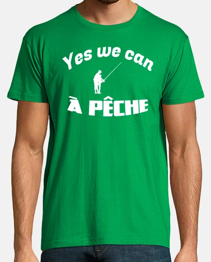 Tee-shirt yes we can à pêche
