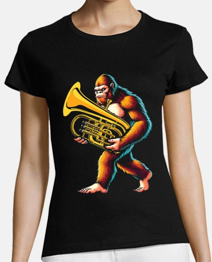 Playera yeti gorilla with euphonium
