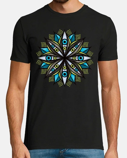 Tee-shirt yeux étranges avec double iris mandala