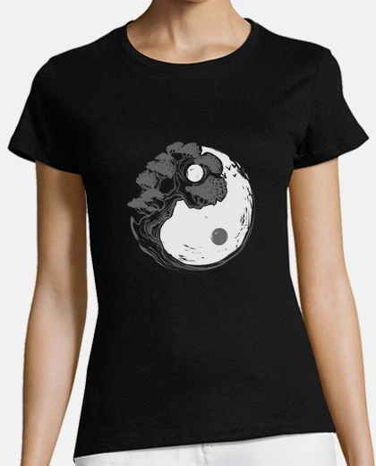 Tee-shirt yin et yang bonsaï arbre bonsaï