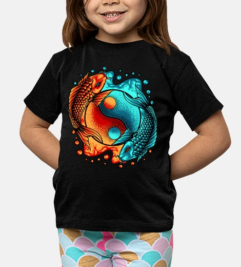 Abbigliamento yin yang carpa koi giapponesi tao