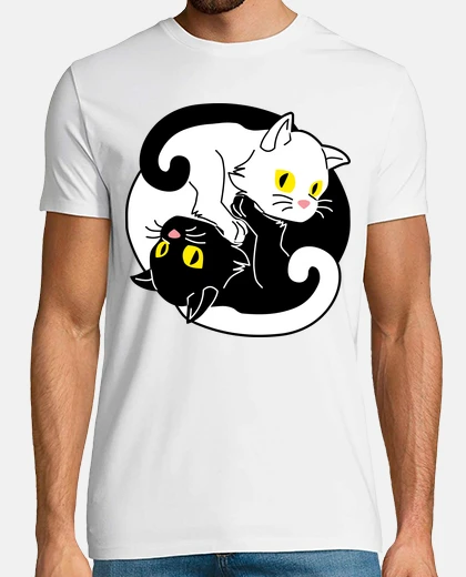 T-shirt Yin Yang Cat Kitty Chinese symbol