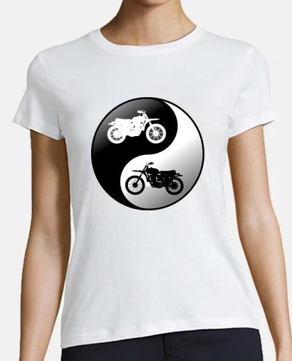 Tee-shirt yin yang moto