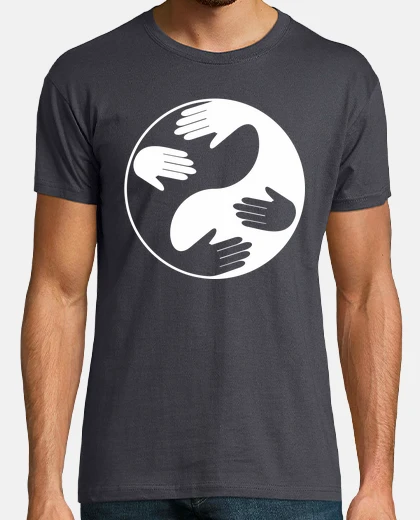 Tee-shirt yin-yang se blottissant blanc conceptio