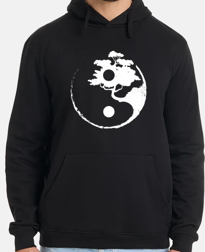 Hoodie Ying Yang Bonsai Tree Japanese Zen Gift