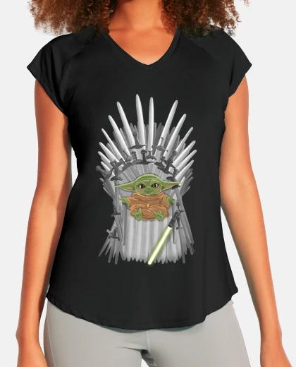 Tee-shirt Yoda sur le trône de fer