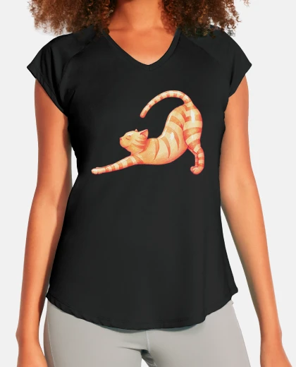 T-shirt yoga cat