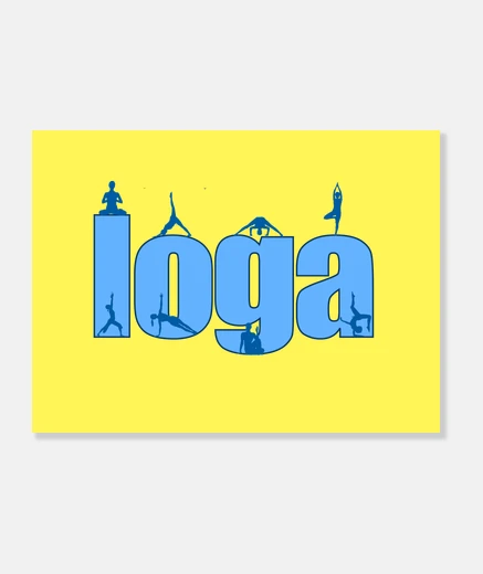 Tableau yoga català bleu