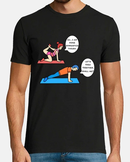 T-shirt yoga e umorismo ginnico