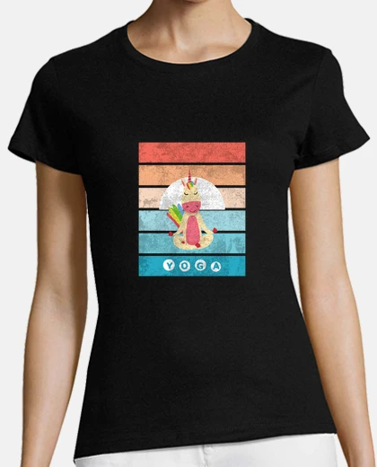 T-shirt yoga idea regalo umorismo unicorno