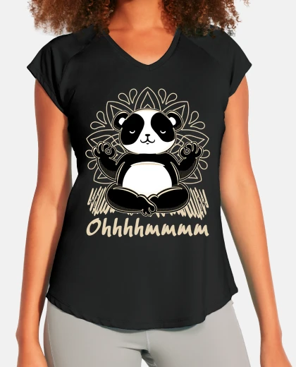 T-shirt yoga panda meditazione qigong ginnastic