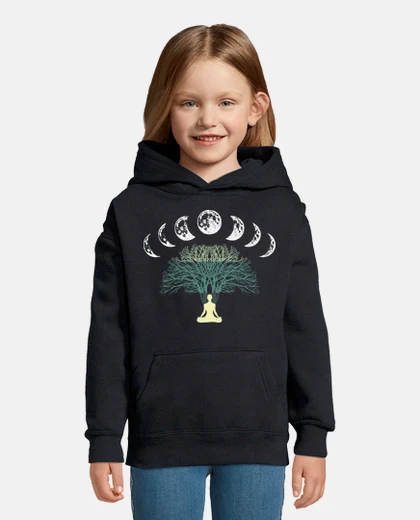 Kids yoga tree of life lunar phases