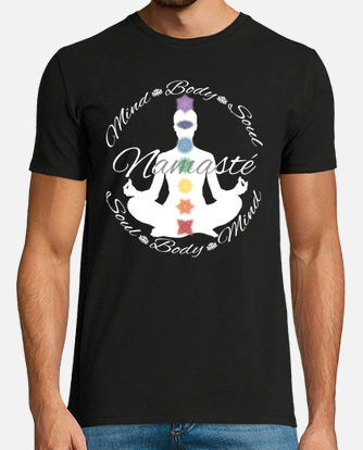 Chakras Premium Cotton White and Black Women Yoga T-shirt