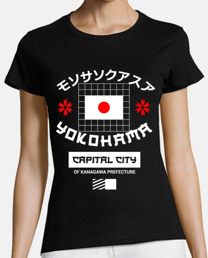 T-shirt Yokohama cap dlei città italiana