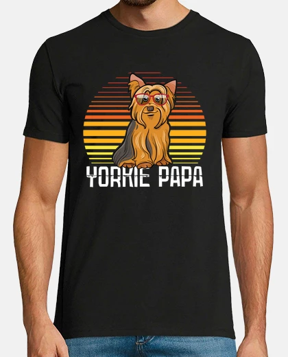 Tee-shirt yorkie papa propriétaire de chien yorks