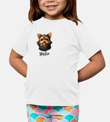 Ropa yorkshire terrier dog inside pocket