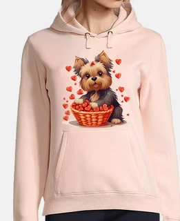 Yorkshire terrier in un cestino del cuo