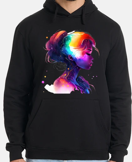 Sudadera young woman in trendy fashion