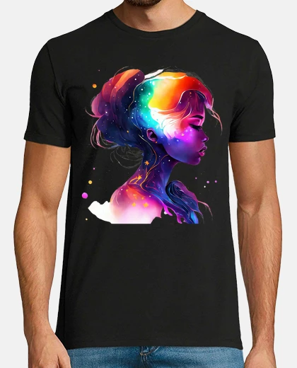 T-shirt young woman in trendy fashion