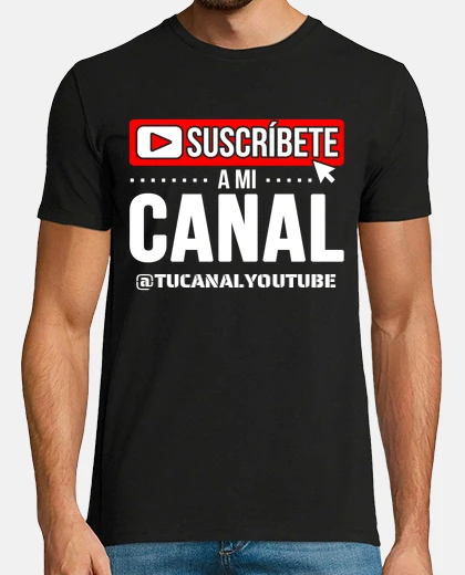 T-shirt youtuber iscriviti al mio canale youtube personalizzato