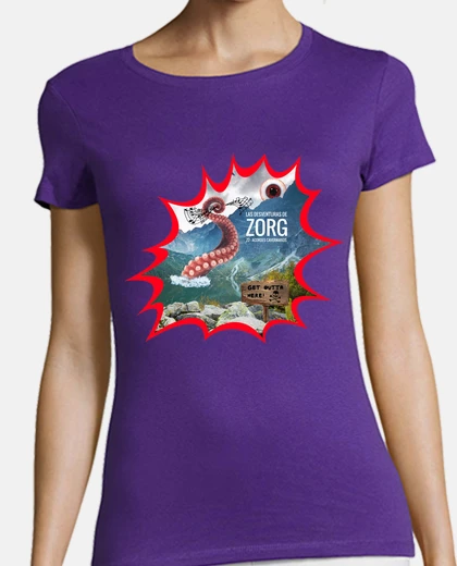 Tee-shirt z2 couverture rouge cadre manches courtes femme