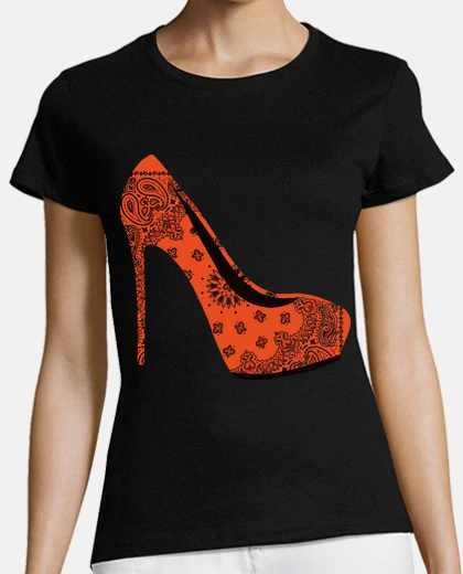 Camiseta Zapato Plataforma Tacon Rojo