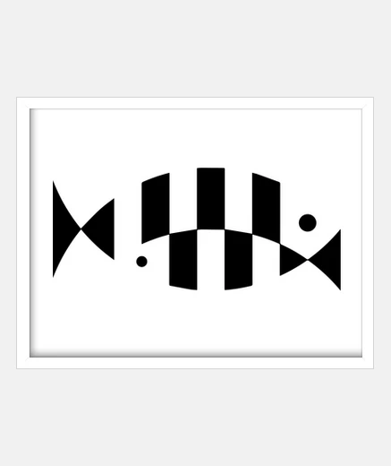Framed zebra fish